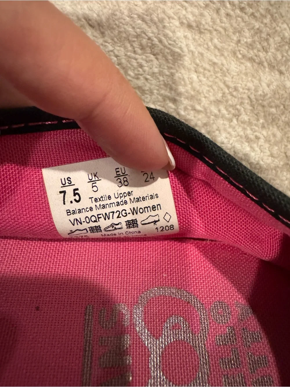 Vans Sanrio Black and Pink Hello Kitty Slip-On Shoes